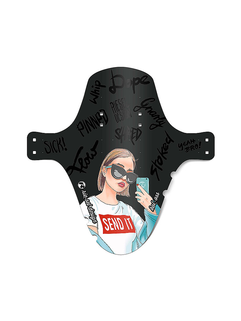 RIESEL DESIGN Mudguard kol:oss Girl Send It schwarz